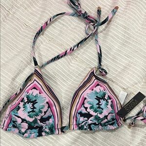 Victoria's Secret Pink and Blue Floral Bikini Top
